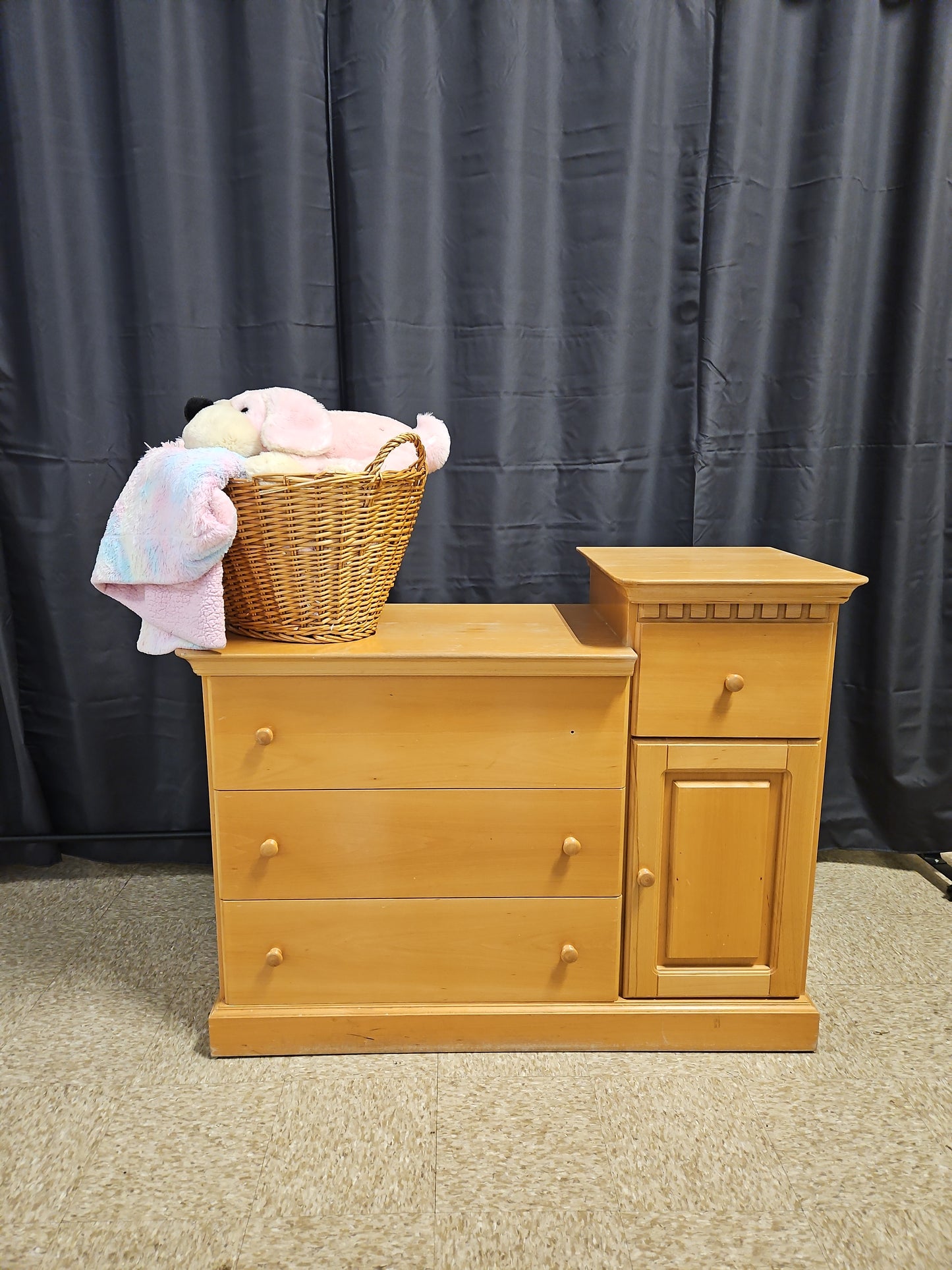 Wooden changing table and Dresser