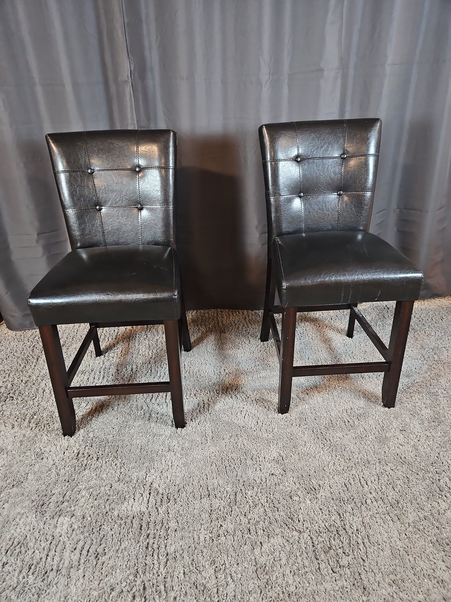 Faux Leather Chairs set of two