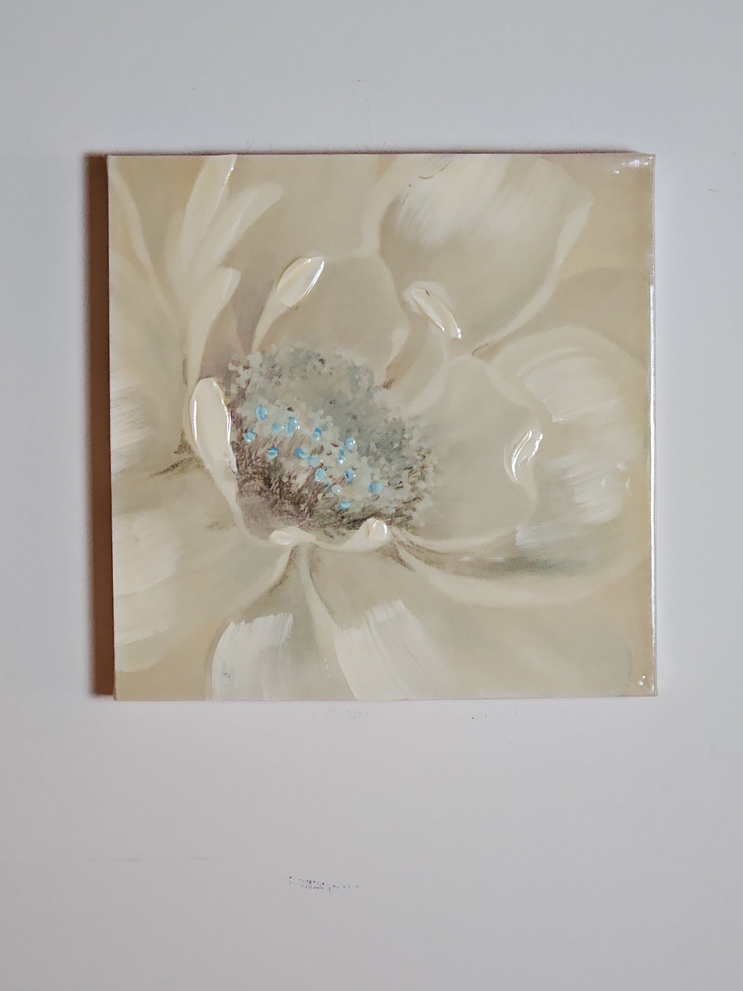 White Flower Canvases- set of 2