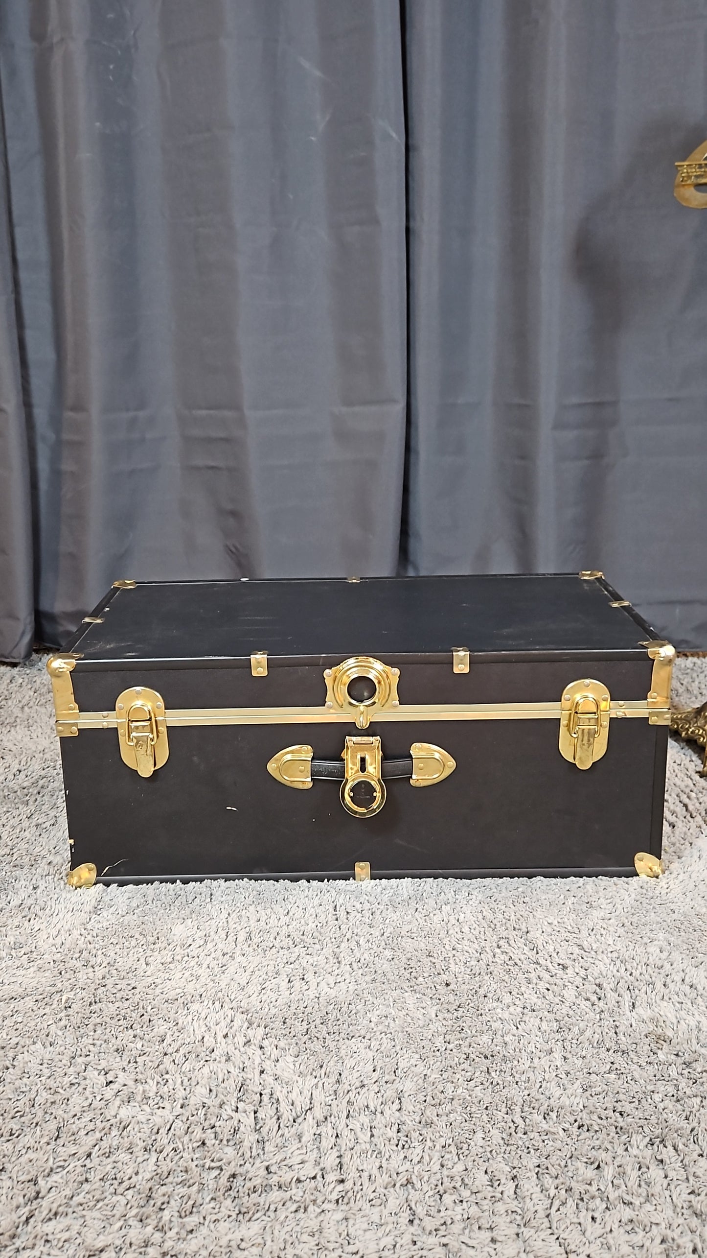 Vintage Trunk with Gold Accents