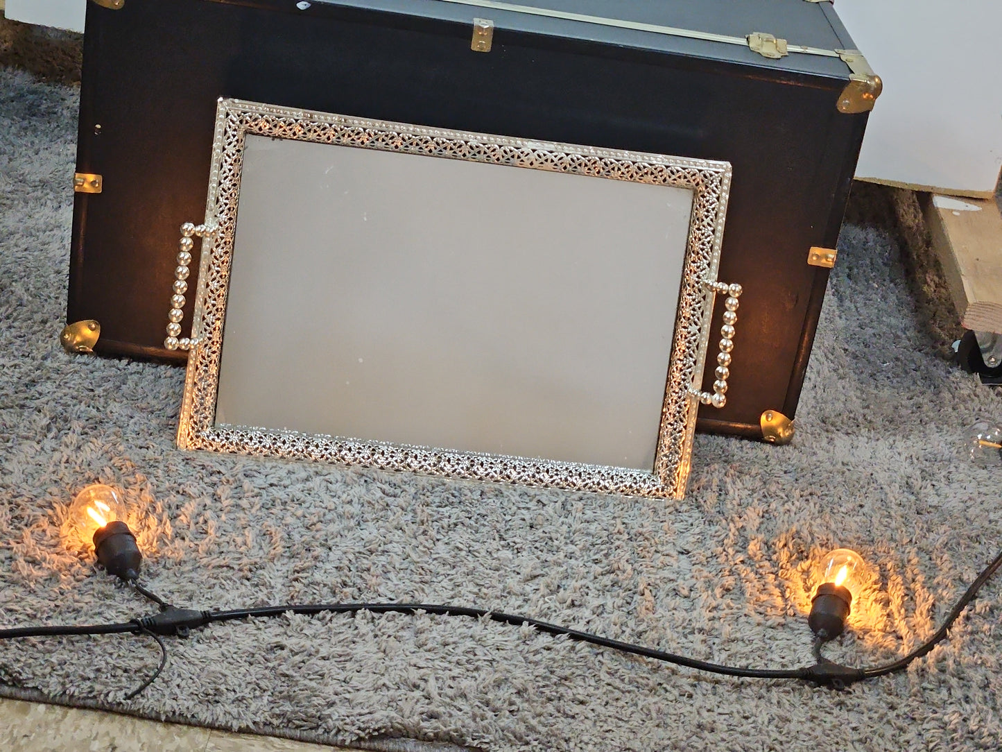Silver Mirror Tray