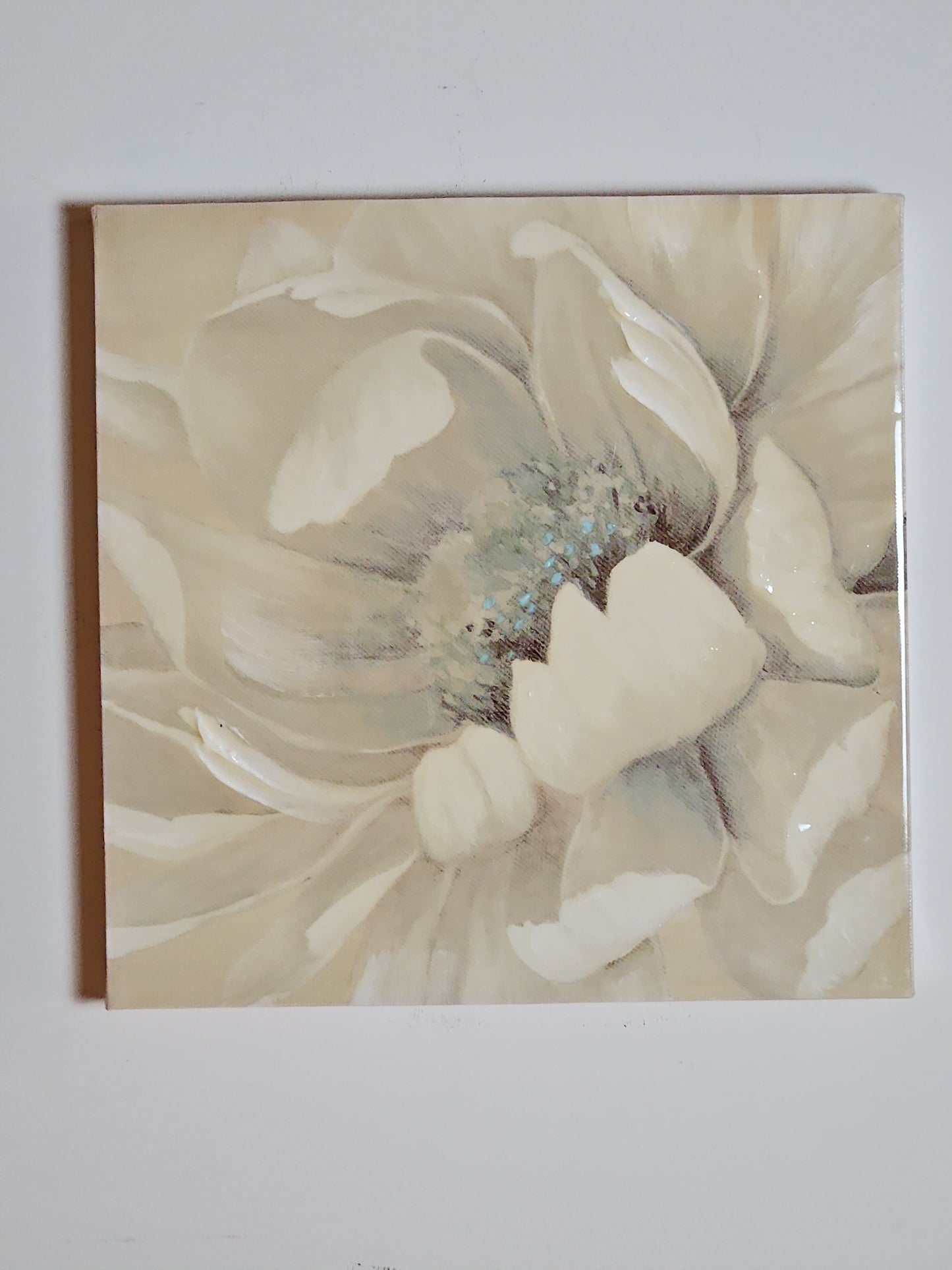White Flower Canvases- set of 2