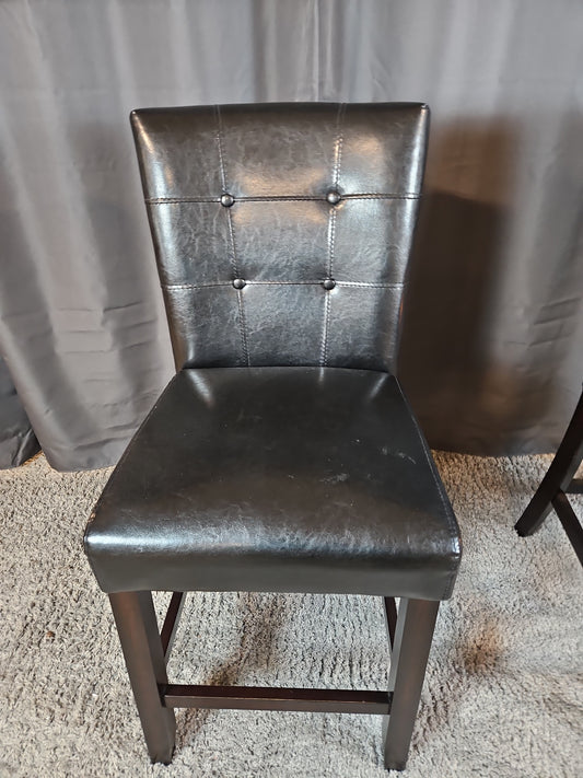 Faux Leather Chairs set of two