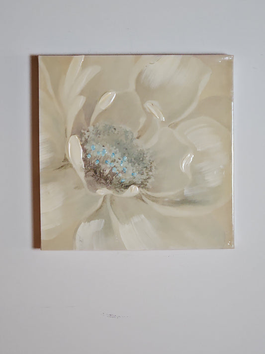 White Flower Canvases- set of 2