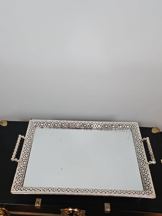 Silver Mirror Tray