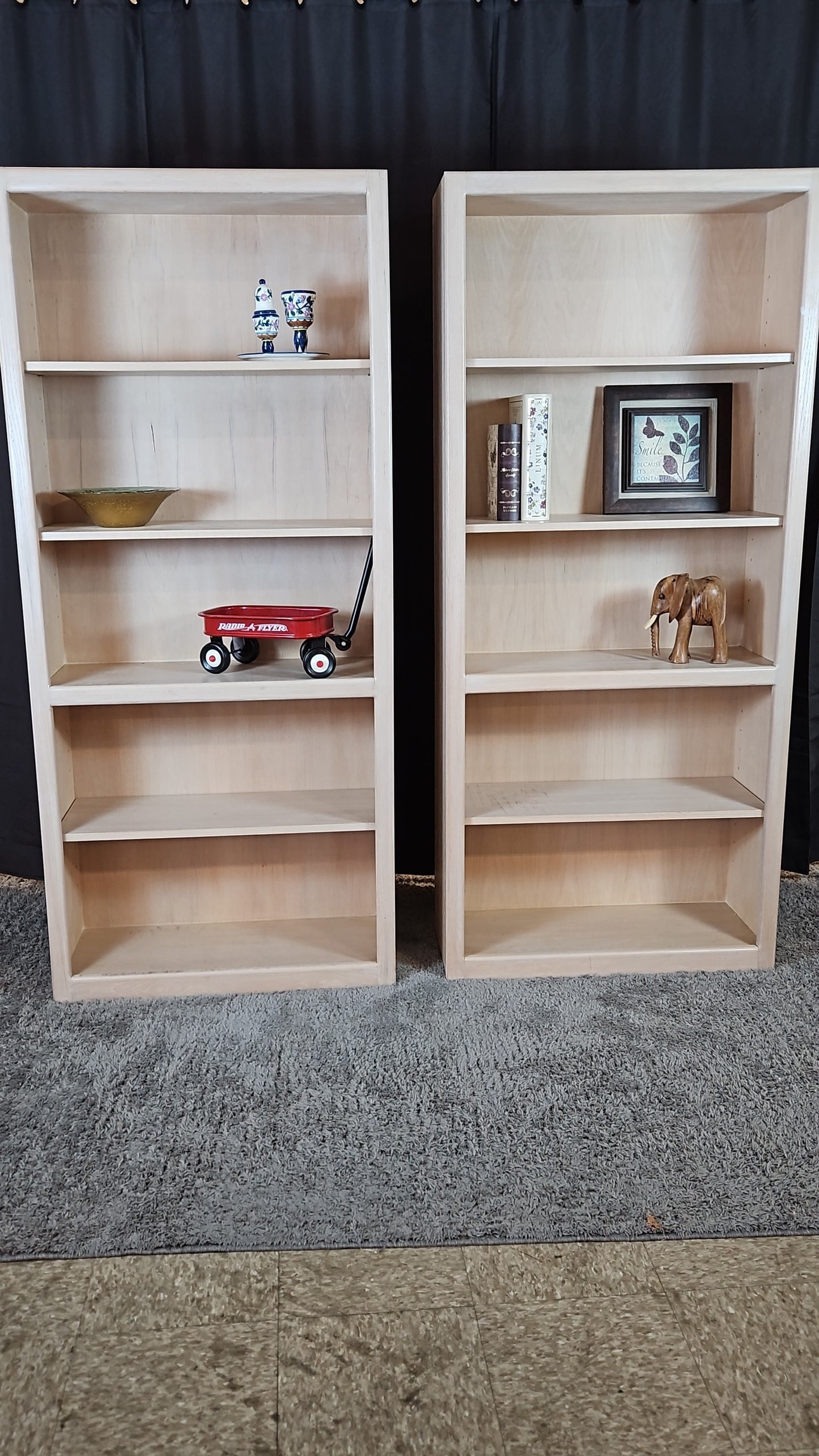 Solid Wood Shelves-set of 2
